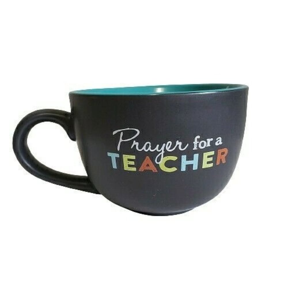 Abbey Press Prayer for a Teacher Cup Mug 3.25 in Grey Teal